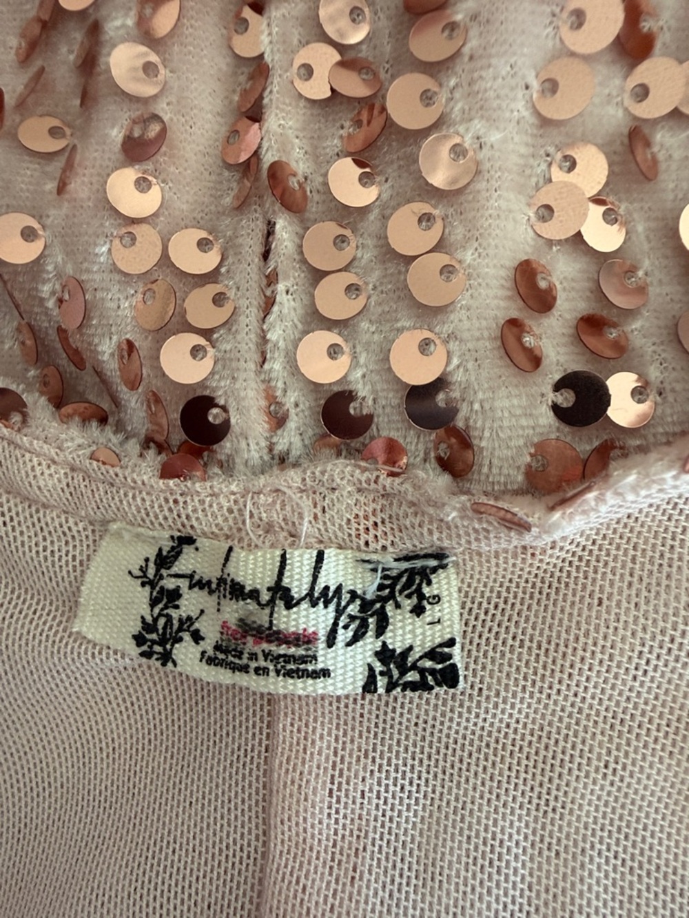 Free People Intimately Rose Gold Sequin Mini Dress - Picture 3 of 3